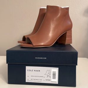 Cole Haan Anisha Bootie BRT Tan Leather BRAND NEW in box. Size 7.5